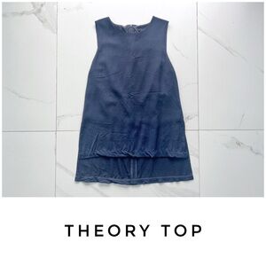 Theory top size Petite blue navy tunic